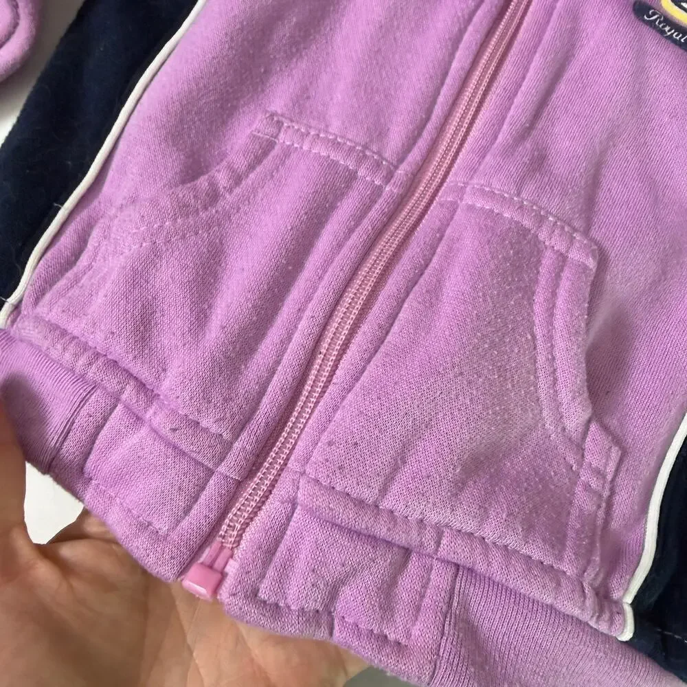 Vintage Y2K Athletic Works Royal Champ Purple Athleisure Tracksuit Jacket Sz 24m